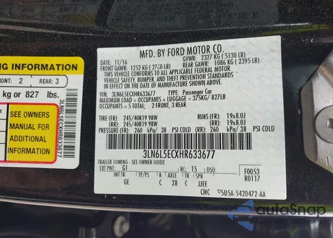 2017 Lincoln Mkz Reserve from USA, damaged, VIN 3LN6L5ECXHR633677